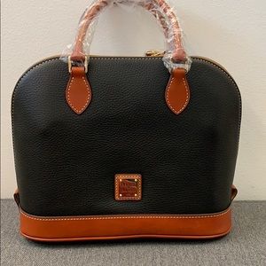 Rooney & Bourke Pebble Grain Zip Zip Satchel